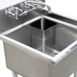 EFI 18" Single Compartment Corner Drain Sink