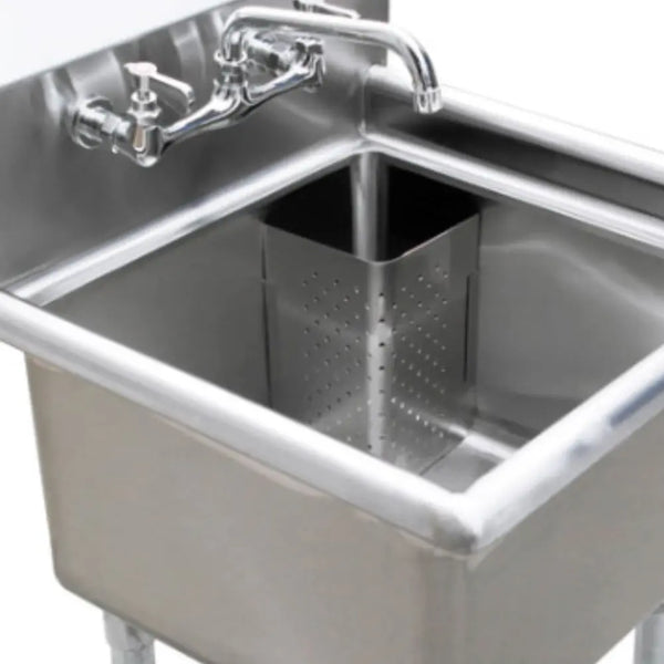 EFI 18" Single Compartment Corner Drain Sink