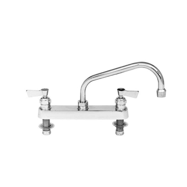 Fisher 3312 Deck-Mounted Swivel Faucet with 8" Centers - 10" Spout