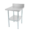 Thorinox DSST-BK Stainless steel worktable with a galvanized steel undershelf and backsplash