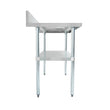 Thorinox DSST-BK Stainless steel worktable with a galvanized steel undershelf and backsplash