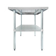 Thorinox DSST-GS Stainless steel worktable with a galvanized undershelf
