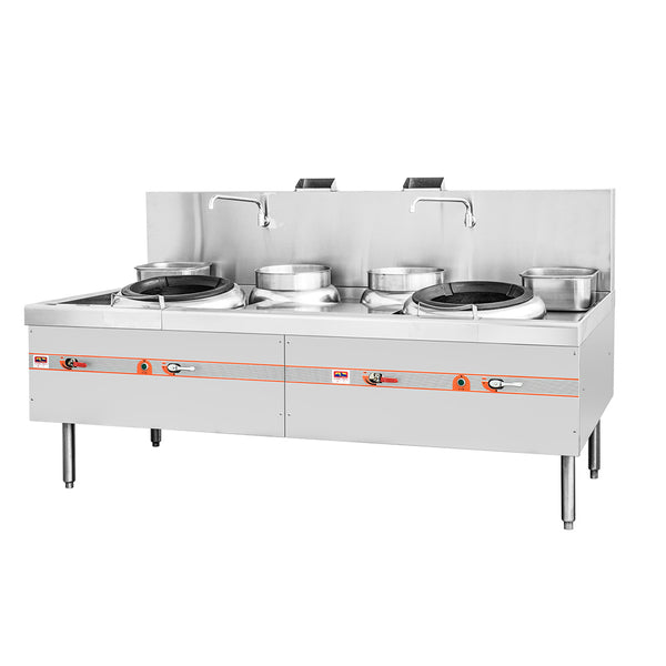 Flame-Mate ECR-2002C5 Environmental Cooking Range Compact Style - 2 Burners, 2 Rear Pots