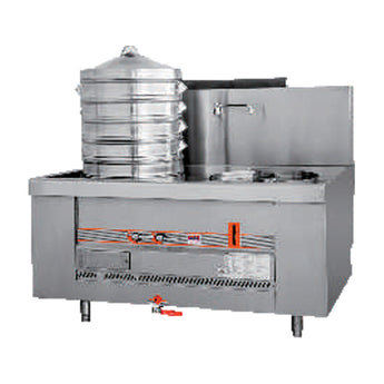 Flame-Mate ECS-2N-N Environmental Dim Sum Steamer Double Head Natural Gas