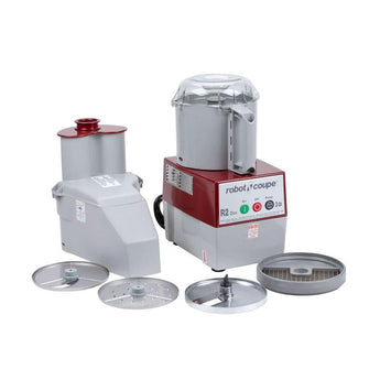 Robot Coupe R2 Dice Combination Continuous Feed Food Processor / Dicer with 3 Qt. Gray Polycarbonate Bowl