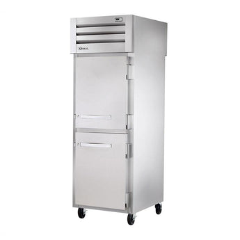True STA1FPT-2HS-2HS Pass-Thru Solid Half Front / Solid Half Rear Swing Doors Freezer