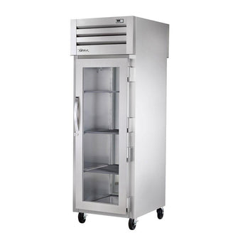 True STA1RPT-1G-1S-HC Spec Series Pass-Thru Glass Front / Solid Rear Swing Door Refrigerator