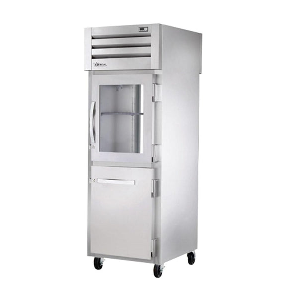 True STA1RPT-1HG/1HS-1G-HC Spec Series Pass-Thru Combination Half Front / Glass Rear Swing Doors Refrigerator