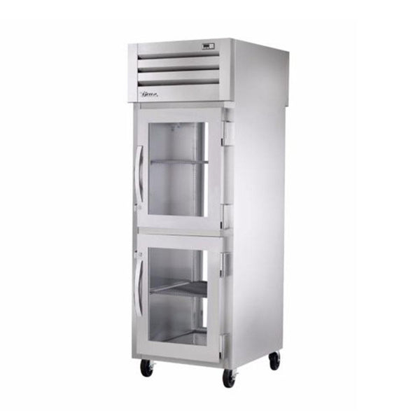 True STA1RPT-2HG-1G-HC Spec Series Pass-Thru Half Glass Front / Glass Rear Swing Door Refrigerator