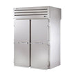True STA2HRT-2S-2S 68" Two-Section Roll-Thru Solid Swing Door Heated Cabinet - 4000W
