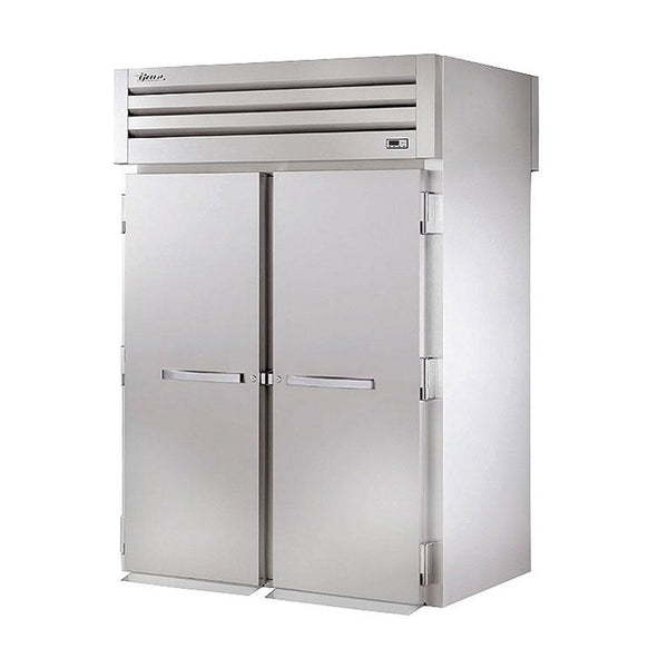 True STA2HRT-2S-2S 68" Two-Section Roll-Thru Solid Swing Door Heated Cabinet - 4000W