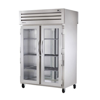 True STA2RPT-2G-2S-HC Spec Series Pass-Thu Glass Front / Solid Rear Swing Door Refrigerator