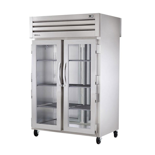 True STA2RPT-2G-2S-HC Spec Series Pass-Thu Glass Front / Solid Rear Swing Door Refrigerator