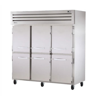 True STA3F-6HS Three Section Reach-In Solid Swing Door Freezer