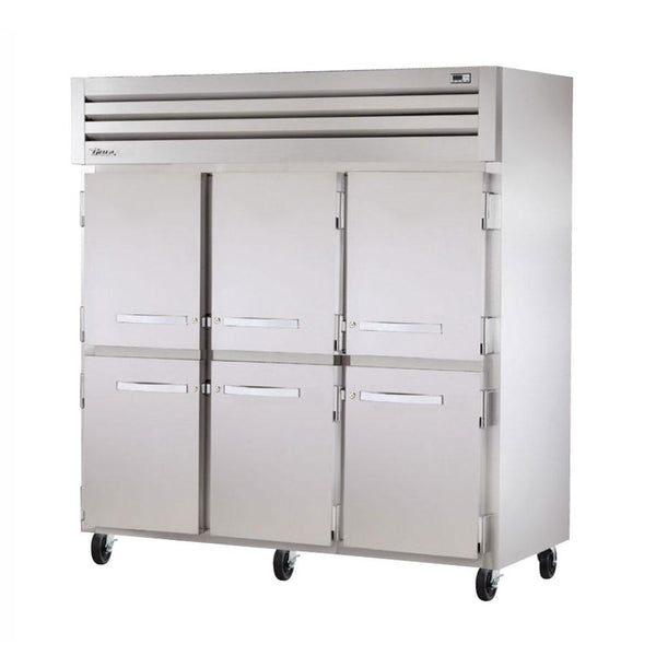 True STA3F-6HS Three Section Reach-In Solid Swing Door Freezer