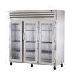 True STA3R-3G Three-Section Glass Swing Door Refrigerator