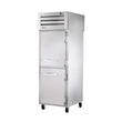 True STG1FPT-2HS-2HS 27.5" Pass-Thru Solid Half Front / Solid Half Rear Swing Door Freezer