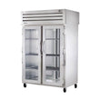 True STG2HPT-2G-2S 52" Pass-Thru Glass Front / Solid Rear Swing Door Heated Cabinet - 3000W