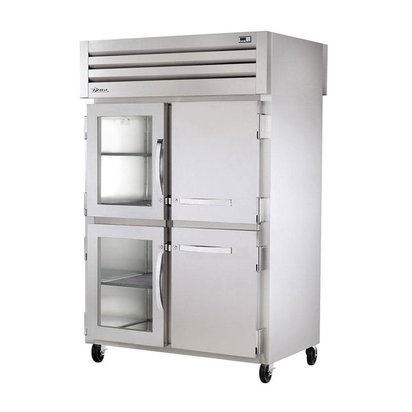 True STG2RPT-2HG/2HS-2S-HC 52" Pass-Thru Half Front / Solid Rear Swing Door Refrigerator