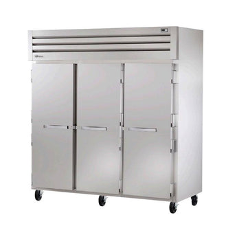 True STG3R-3S Three Section Reach-In Solid Swing Door Refrigerator