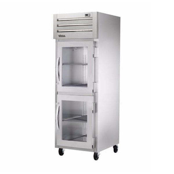 True STR1F-2HG-HC 27.5" Reach-In Stainless Steel Glass Half Swing Door Freezer