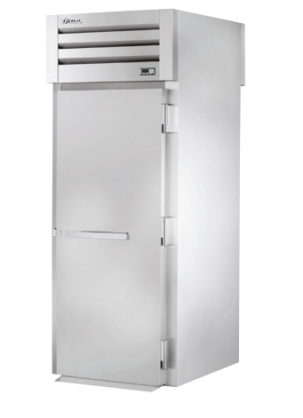 True STR1HRT89-1S-1S 35" x 88" Roll-Thru Solid Swing Door Heating and Holding Cabinet - 2000W