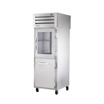 True STR1RPT-1HG/1HS-1S-HC Reach-In Pass-Thru Half-Front / Solid Rear Swing Door Refrigerator