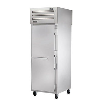 True STR1RPT-1S-1G-HC Pass-Thru Solid Front / Glass Rear Swing Door Refrigerator