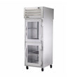 True STR1RPT-2HG-1S-HC 27.5" Pass-Thru Half Glass Front / Solid Rear Swing Door Refrigerator