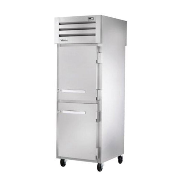 True STR1RPT-2HS-1S-HC 27.5" Pass-Thru Solid Half Front / Solid Rear Swing Door Refrigerator