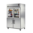 True STR2R-2HG/2HS-HC 52" Reach-In Half Glass Swing Door Refrigerator