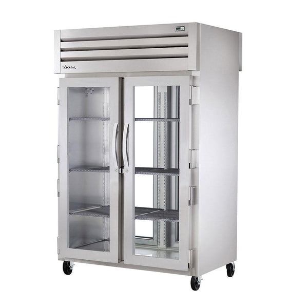 True STR2RPT-2G-2G-HC 52" Pass-Thru Glass Front / Glass Rear Swing Door Refrigerator