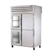 True STR2RPT-2HG/2HS-2G-HC 52" Pass Thru Combination Half Front / Glass Rear Swing Door Refrigerator