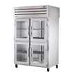 True STR2RPT-4HG-2S-HC 52" Reach-In Pass Thru Glass Half Front / Solid Rear Swing Door Refrigerator