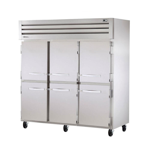 True STR3F-6HS 77.75" Reach-In Solid Swing Door Freezer