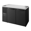 True TBR52-RISZ1-L-B-SS-1 52" Back Solid Door Black Bar Refrigerator