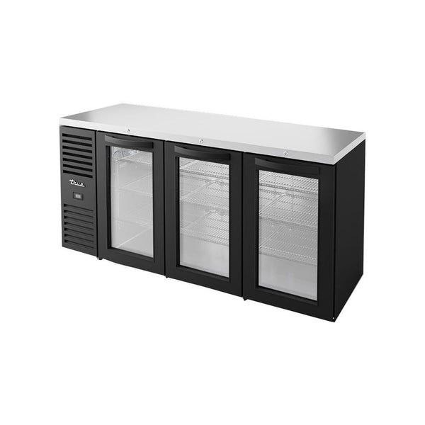 True TBR72-RISZ1-L-B-GGG-1 72" Glass Door Back Bar Refrigerator