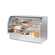 True TCGG-72-S-LD 72" Stainless Steel Curved Glass Display Case