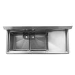 Thorinox TDS-1818-R18 Double sink with right drainboard (18")
