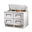 True TFP-48-18M-D-4 48" Mega Top 4-Drawer Food Prep Table