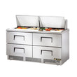True TFP-64-24M-D-4 64" Mega Top 4-Drawer Food Prep Table