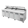 True TPP-AT-119-HC 119" 4-Door Refrigerated Pizza Prep Table