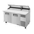 True TPP-AT-67-HC 67" 2-Door 9 Pan Pizza Prep Table