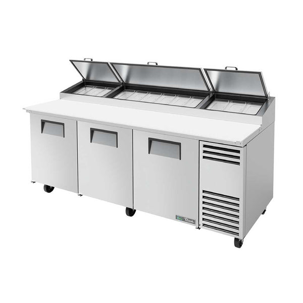 True TPP-AT-93-HC 93" 12 Pan 3-Door Pizza Prep Table