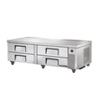 True TRCB-72 72" 4-Drawer Refrigerated Chef Base