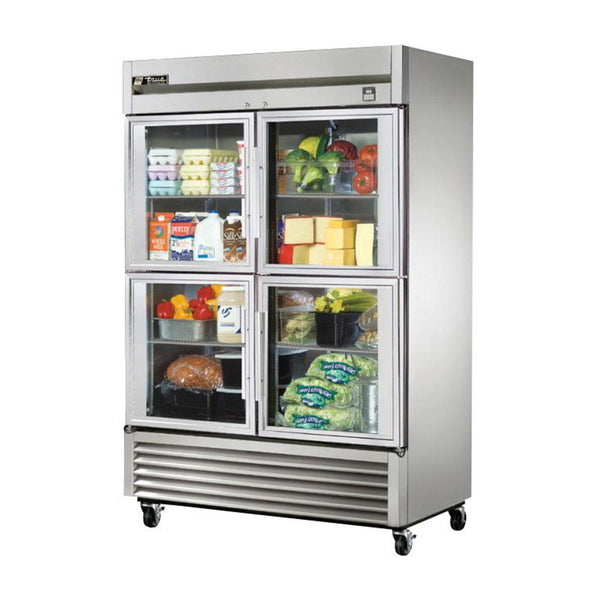True TS-49G-4-HC~FGD01 54" Reach-In Glass Half Swing Door Stainless Steel Refrigerator