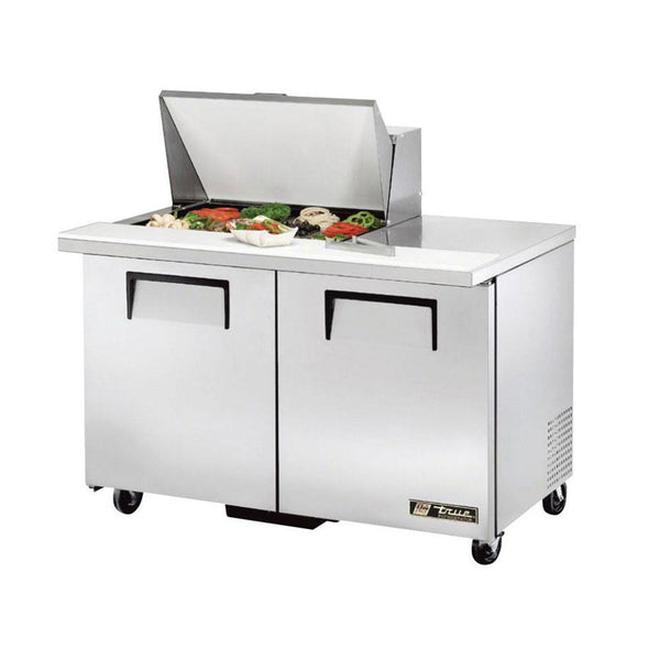 True TSSU-48-12M-B-HC 48" 12 Pan Mega Top 2-Door Salad/Sandwich Prep Table