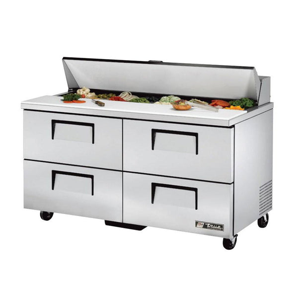 True TSSU-60-16D-4-HC 60" 16 Pan 4-Drawer Salad/Sandwich Prep Table