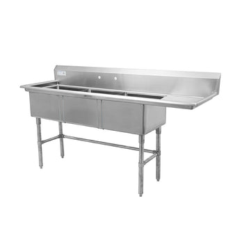 Thorinox TTS-1818-R18 Triple sink with right drainboard (18