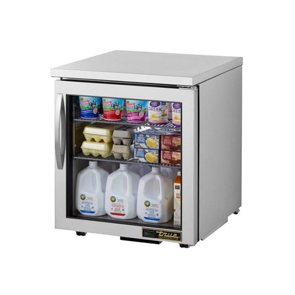 True TUC-27G-LP-HC~FGD01 27" Low Profile Glass Door Undercounter Refrigerator
